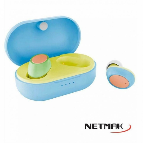 Auriculares inalámbricos in ear con estuche de carga Netmak Bud-Z