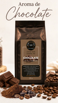 Kit (3 unidades) Café Gourmet Aromatizados 100% Arábica - 250g - Baunilha, Chocolate e Caramelo- MOÍDO na internet