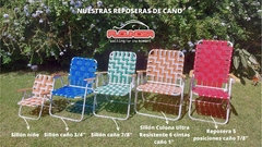 Reposera caño 4 posiciones cinta - tienda online