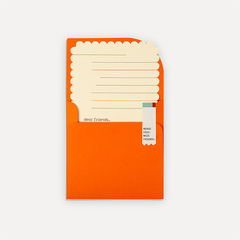 Cartão com Envelope, Wavy Marfim