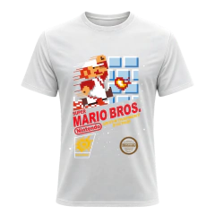 REMERA SUPER MARIO BROS UNISEX RETRO NINTENDO PIXEL 107