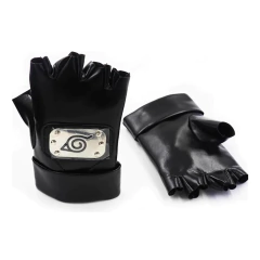 GUANTES KAKASHI NEGRO CUERO - NARUTO en internet
