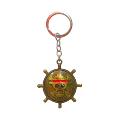 LLAVERO LOGO PIRATA GIRA SPINER DORADO - ONE PIECE LLAV472 - comprar online