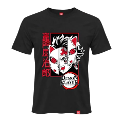 REMERA TANJIRO MASCARA MITAD - DEMON SLAYER 25 en internet
