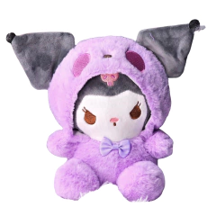 Peluche de Kuromi Capucha Violeta - Onegai My Melody PEL90 en internet
