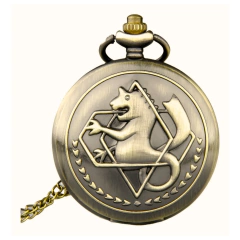 RELOJ DE BOLSILLO CADENA DORADO ALQUIMISTA ESTATAL - FULLMETAL ALCHEMIST REL06 - comprar online