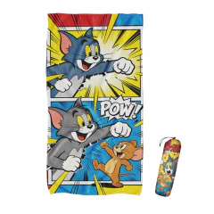 TOALLON MICROFIBRA PLAYERO COMIC POW - TOM Y JERRY TOA406