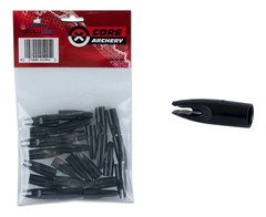 Nock Astiles Madera O Fibra Vidrio de 5mm y 7mm Diametro Arqueria X6