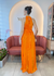 Imagem do VESTIDO GOLA CREPE DE SEDA C/LUREX LARANJA