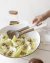 Set de cucharones ensaladera blanco y madera - comprar online