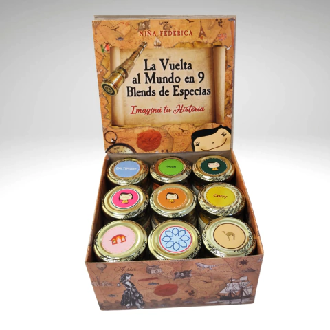 Caja La Vuelta al Mundo en 9 Blends de Especias