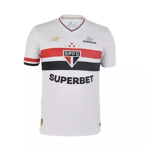 Camisa São Paulo 25/26 Home Torcedor Masculina - Branco+Vermelho - comprar online