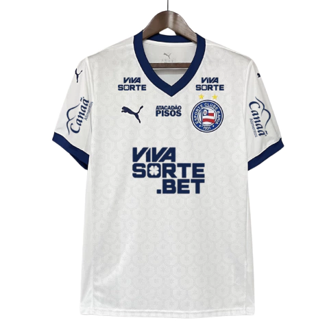 Camisa Bahia I 2025/26 -Branco Masculina Torcedor - Todos os patrocínios - comprar online