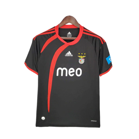 Camisa Retrô Benfica 2009/2010 - Masculina Adidas - Preta com detalhes em vermelho