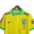 Camsia Seleção Brasileira I 22/23 Nike Torcedor Masculina - Amarela com detalhes em verde com todos os patrocinios - FR ATACADO