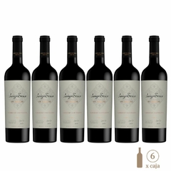 Seis botellas de vino Luigi Bosca De Sangre Cabernet Sauvignon, cada una de 750cc.