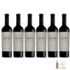 Luigi Bosca De Sangre Malbec Valle de Uco (6 botellas x 750cc). Seis botellas de vino tinto Malbec De Sangre de Luigi Bosca, Valle de Uco, con etiqueta clara y diseño elegante.