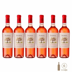 Seis botellas de vino Serbal Malbec Rosé de 750cc cada una.