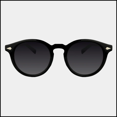 Óculos de Sol Vitta - Redondo - Preto com Lentes Fumê - comprar online