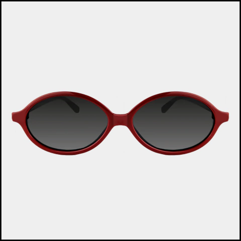 Óculos de Sol Mirage - Oval - Vermelho com Lentes Fumê - comprar online