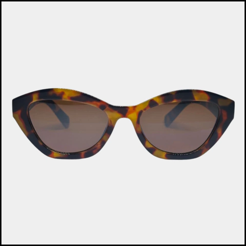 Óculos de Sol Lis - Feminino - Gatinho - Tartaruga com Lentes Marrom - Polarizado - comprar online