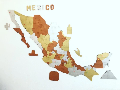 Wooden TM Mexico Top Destinos - Multicolor