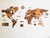 Wooden Travel Map World Puzzle - Tricolor Retro - comprar en línea