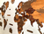 Wooden Travel Map World Puzzle - Tricolor Retro - Gift Mexico