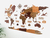 Wooden Travel Map World Style - Tricolor Retro - comprar en línea