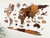 Wooden Travel Map World Style - Tricolor Retro - comprar en línea