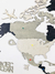 Imagen de Wooden Travel Map World Style - Tricolor Elegance