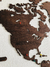 Wooden Travel Map World - Hazelnut - Gift Mexico