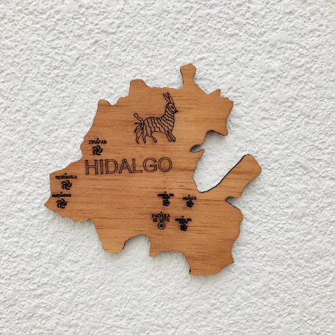 Wooden TM Pueblos Mágicos Mexico con dibujos - Grande - A color - 10 colores - comprar en línea