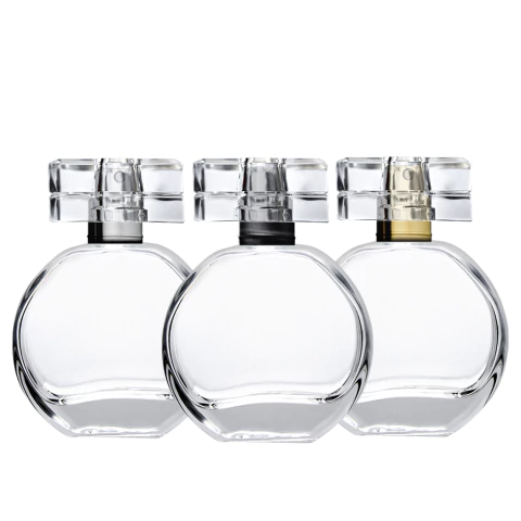 Frasco Vidro Luna 25ml Recrave 15mm - Cristal Com Válvula Spray Luxo + Sobre Tampa