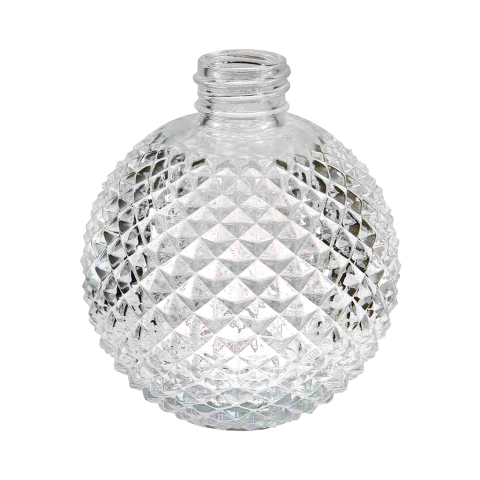 Frasco Vidro Bola Bico de Jaca Cristal 330ml Sem Tampa - Rosca 28/410