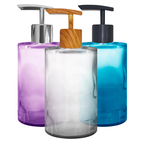 Frasco Vidro Picolo Alto P/ Sab. Liquido 250ml 28/410 - C/ Válvula Pump Super Luxo