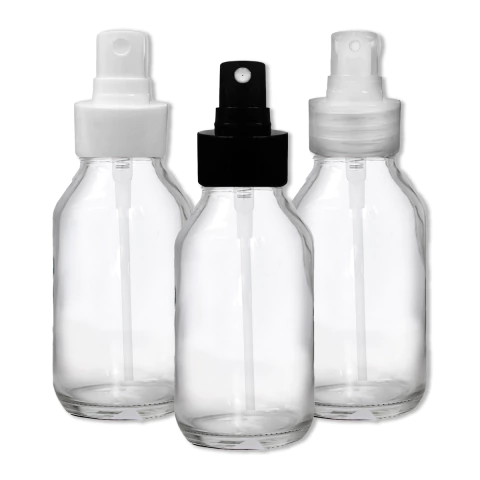 Frasco Vidro Cilíndrico 60ml 28/410 C/ Válvula Spray básica