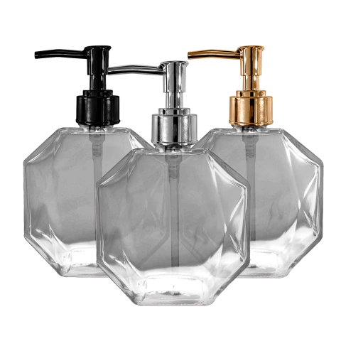 Saboneteira Líquida 200ml de Vidro Sintra com Válvula Pump Tornera | Lavabo | Banheiro