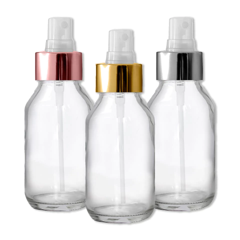 Frasco Vidro Cilíndrico 60ml 28/410 Com Válvula Spray luxo