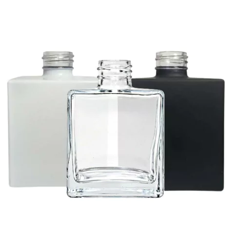 Frasco Vidro Cubo 250ml 28/410 - Escolha a Cor