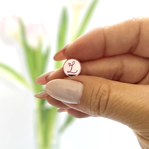 Etiqueta Acrílico Espelhado até 1,0x1,0cm Redonda Personalizada - comprar online