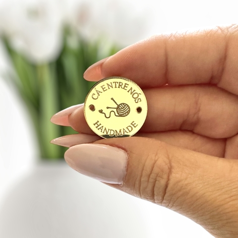 Etiqueta Acrílico Espelhado até 2,0x2,0cm Redonda Personalizada - comprar online
