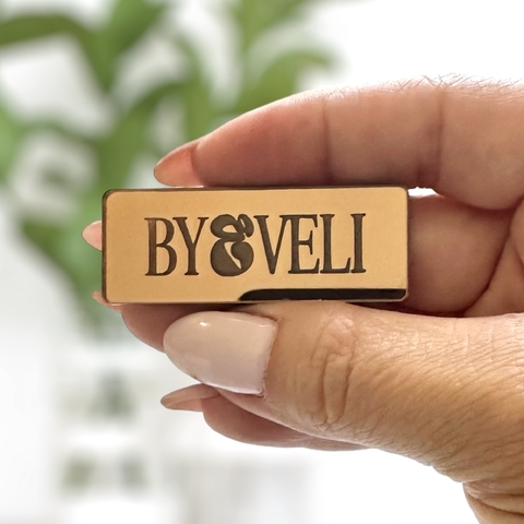 Etiqueta Acrílico Espelhado até 5,5x2,0cm Personalizada - comprar online