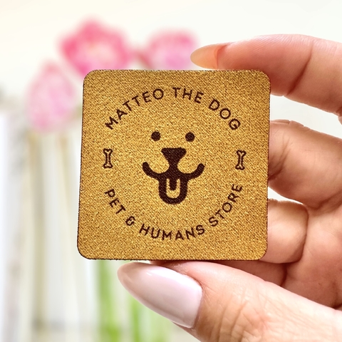 Etiqueta Tecido Camurça até 5,0x5,0cm Quadrada Personalizada - comprar online