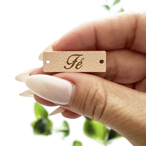 Etiqueta Sintética Tradicional 3,0x1,0cm - "Fé" (Ref 14) Sem personalização - comprar online
