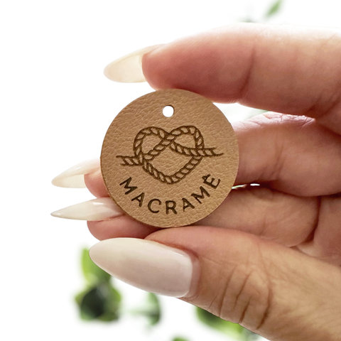 Etiqueta Sintética Tradicional Redonda 3,0x3,0cm - "Macramê" (Ref 36) Sem personalização - comprar online