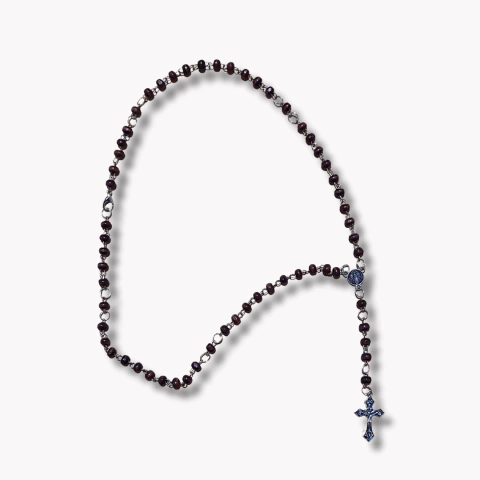 ROSARIO DE MADERA - CUENTAS OVALADAS - comprar online