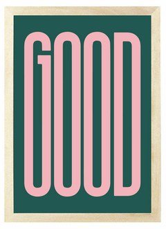 Cuadro Good Rosa y Verde