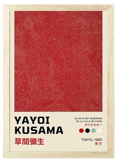 Set X3 cuadros Yayoi Rojo - Un metro cuadrado - Cuadros en Córdoba