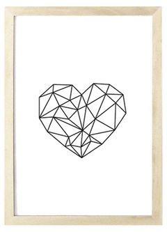 Cuadro corazón geométrico